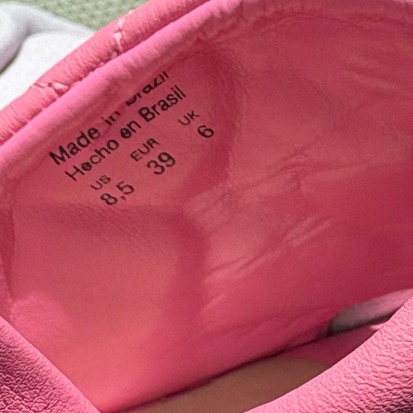 Aldo Saesa Pink Studded Square Toe Leather Heeled Sandals - Picture 9 of 10